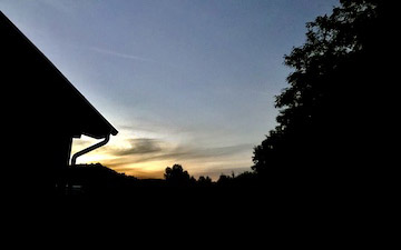 Sunset over northwestern Poland