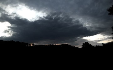 Sunset over northwestern Poland